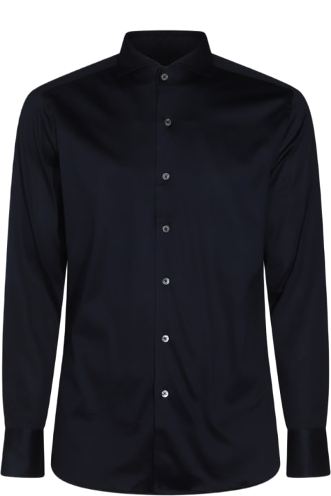 Homeware Canali Black Cotton Shirt