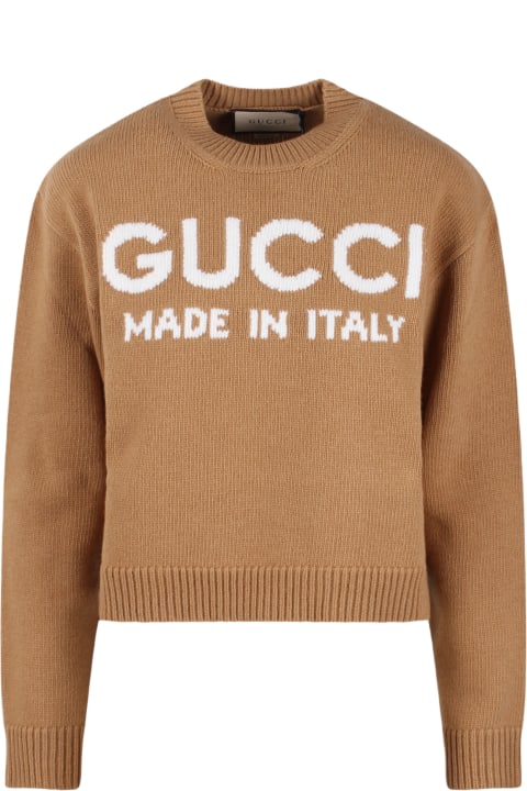 Gucci Women Gucci Jacquard Logo Sweater