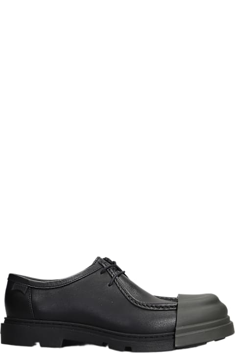 Camper Shoes for Men Camper Junction Lace Up Shoes In Black Leather