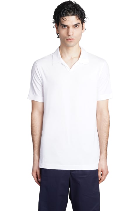 Giorgio Armani Topwear for Men Giorgio Armani White Viscose Blend Polo Shirt