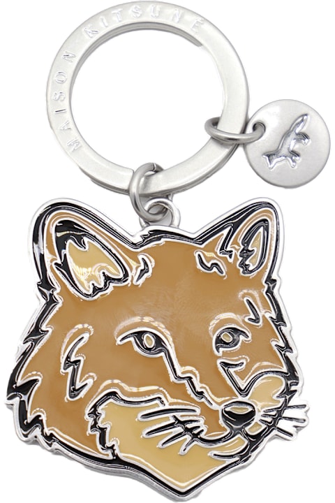 Maison Kitsuné Keyrings for Women Maison Kitsuné Silver Tone Metal Key Ring