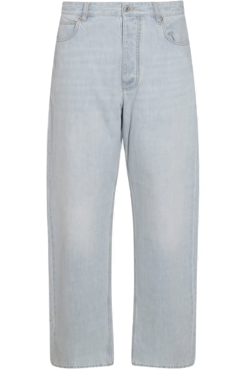 Bottega Veneta Pants for Men Bottega Veneta Light Blue Cotton Pants