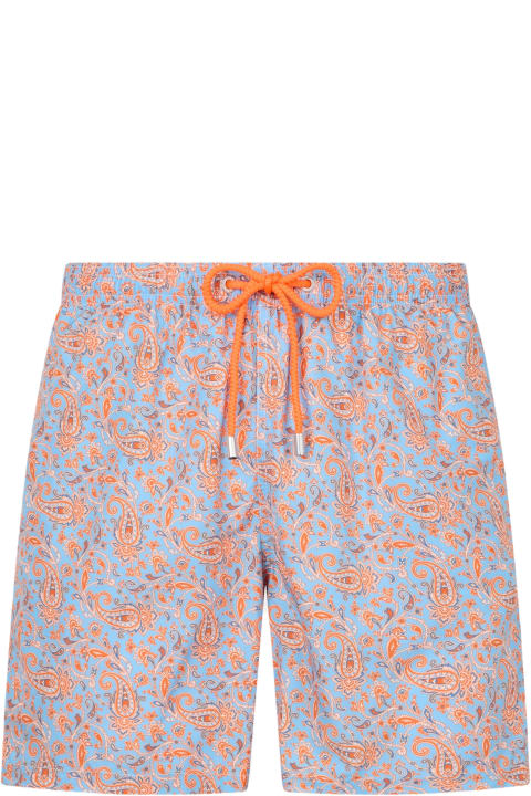 أدوات منزلية MC2 Saint Barth Man Lightweight Fabric Swim-shorts Lighting With Paisley Print