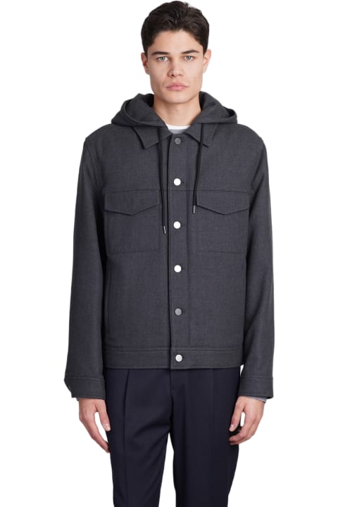 Theory Clothing for Men Theory Casual Jacket In Grey Wool