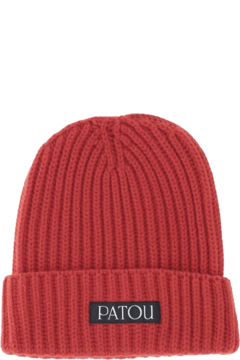Hats for Women Patou Cashmere And Wool Beanie With Logo