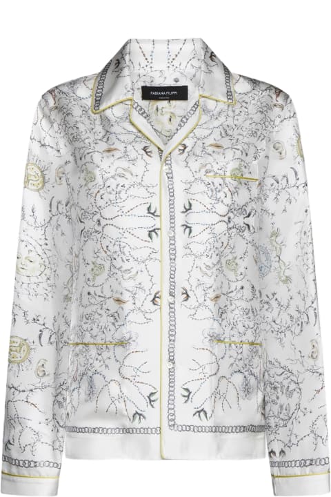 Fabiana Filippi Coats & Jackets for Women Fabiana Filippi Foliage Print Silk Shirt