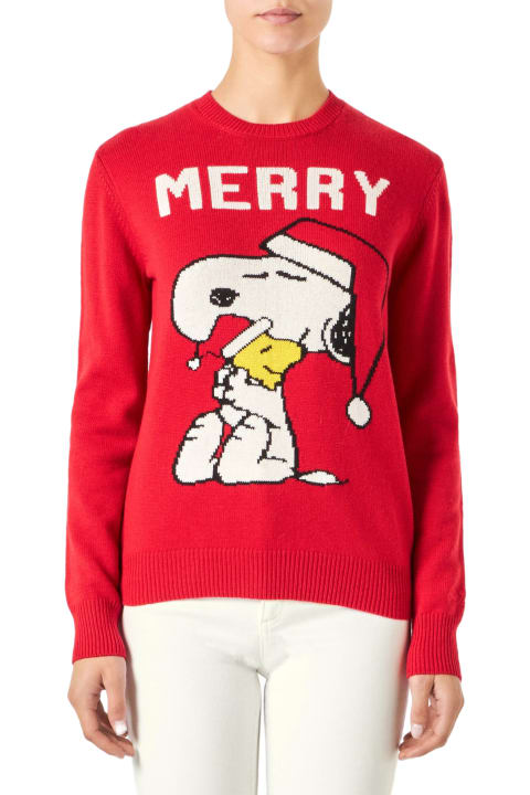 Homeware MC2 Saint Barth Woman Sweater With Snoopy Print | Snoopy Peanuts Special Edition
