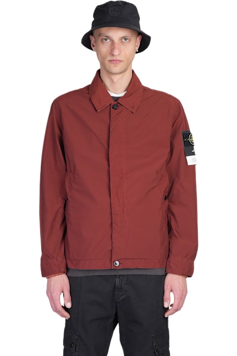 Stone Island Men Stone Island Casual Jacket In Red Polyester