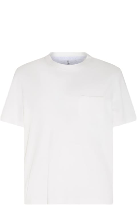 Topwear for Men Brunello Cucinelli White Cotton T-shirt