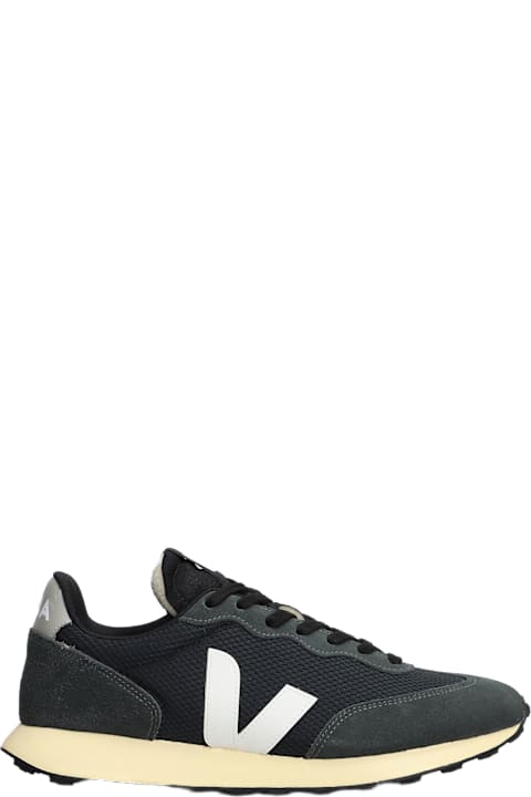 Homeware Veja Rio Branco Ii Sneakers In Black Suede And Fabric