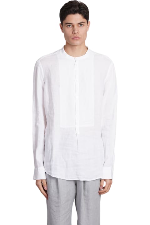 Massimo Alba Shirts for Men Massimo Alba Kos Shirt In White Linen