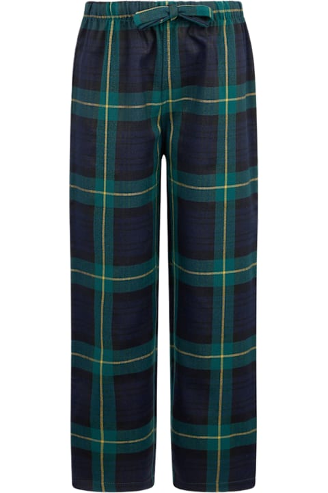 Homeware MC2 Saint Barth Kid Pajama Pants With Tartan Print
