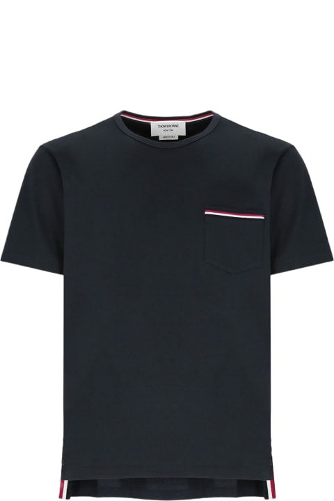 Thom Browne لـ Men Thom Browne Navy Cotton T-shirt
