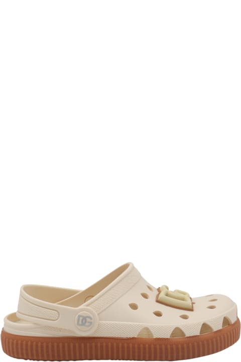 Dolce & Gabbana for Girls Dolce & Gabbana White Pvc Sandals