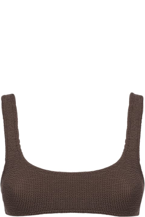 Homeware MC2 Saint Barth Woman Brown Classic Crinkle Bralette Naima