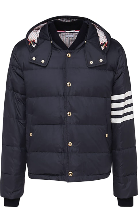 Thom Browne Coats & Jackets for Men Thom Browne Navy Blue Down Jacket