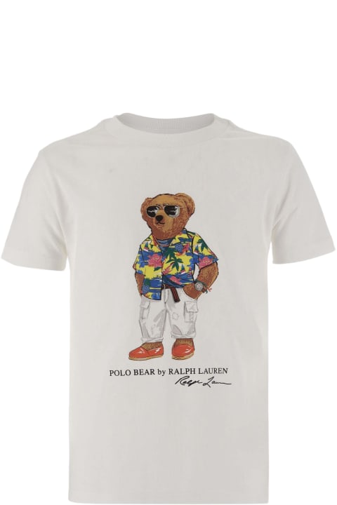 Polo Ralph Lauren Topwear for Girls Polo Ralph Lauren Cotton Polo Bear T-shirt