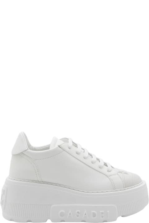 Casadei Sneakers for Women Casadei White Leather Nexus Sneakers