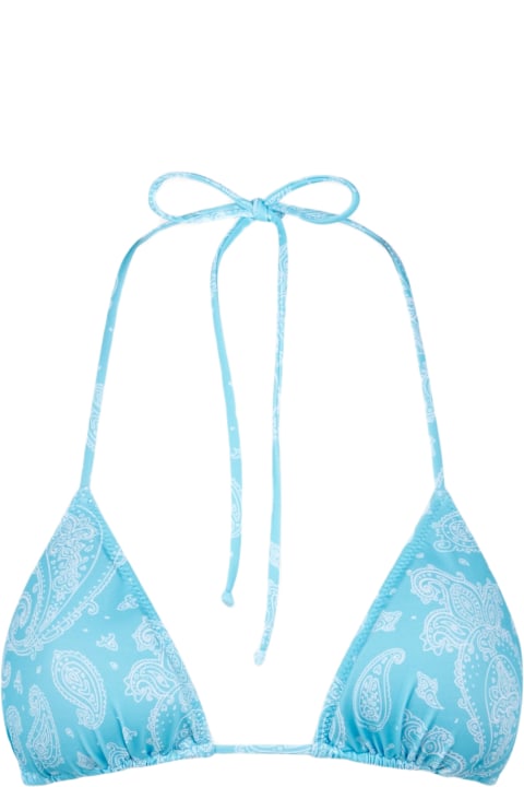 أدوات منزلية MC2 Saint Barth Woman Light Blue Triangle Top With Paisley Print