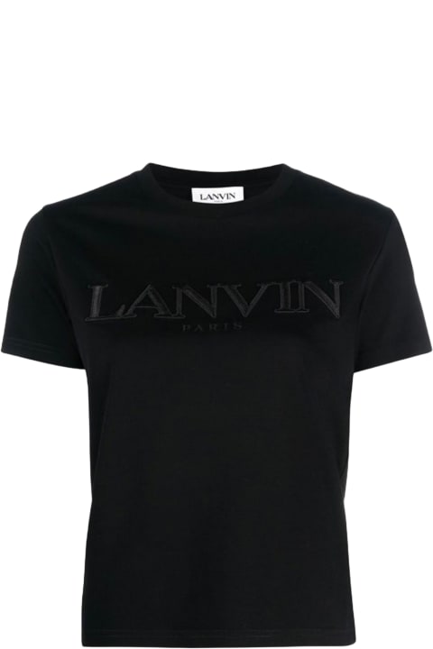 Lanvin Topwear for Women Lanvin Black Cotton T-shirt