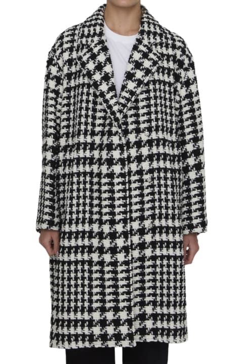 Dolce & Gabbana Coats & Jackets for Women Dolce & Gabbana Pied De Poule Midi Coat