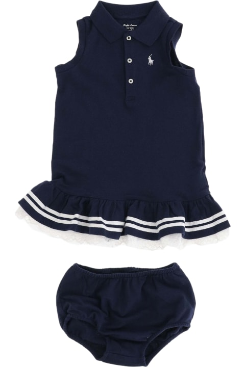 Bodysuits & Sets for Baby Girls Ralph Lauren Stretch Cotton Two-piece Set With Logo