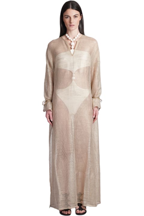 Holy Caftan Clothing for Women Holy Caftan Aminta Rt Dress In Gold Linen