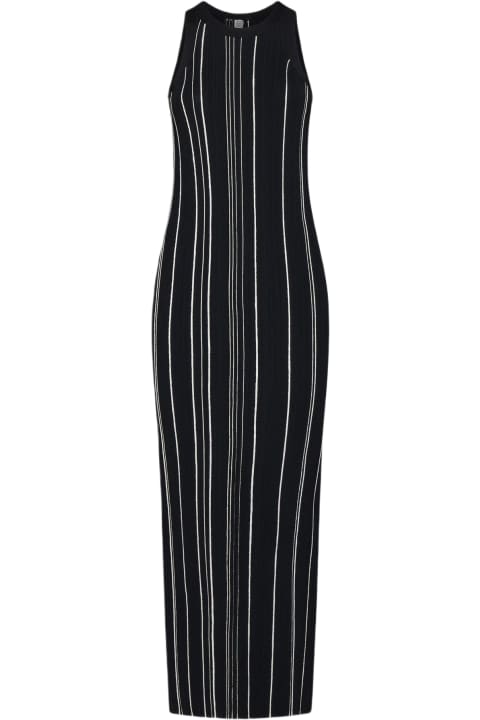 Totême Dresses for Women Totême Striped Rib-knit Maxi Dress