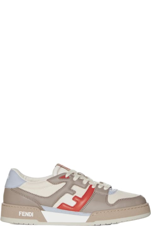 Fashion for Men Fendi Fendi Match Leather And Fabric Sneakers