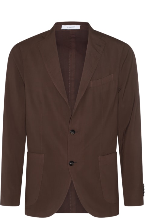 Coats & Jackets for Men Boglioli Brown Wool Blazer
