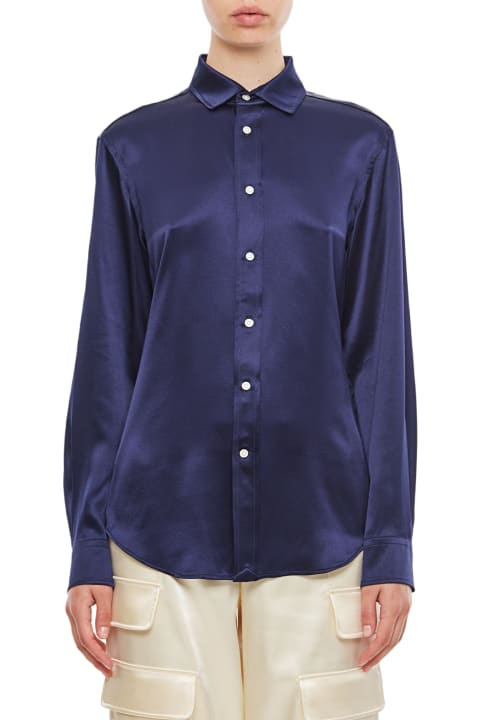 Polo Ralph Lauren for Women Polo Ralph Lauren Long Sleeve Button Front Silk Shirt