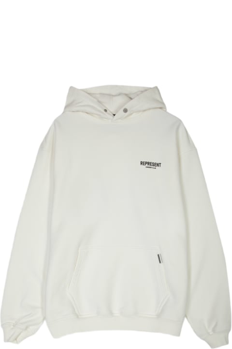 REPRESENT for Men REPRESENT Represent Owners Club Hoodie White cotton hoodie with logo - Owners Club Hoodie