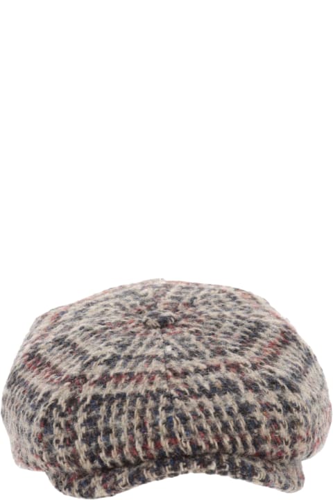 メンズ Stetsonの帽子 Stetson Wool Cap With Check Pattern
