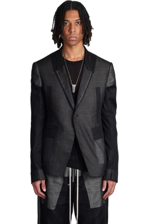 Fashion for Men Rick Owens Patchwork Buttoned Jacket