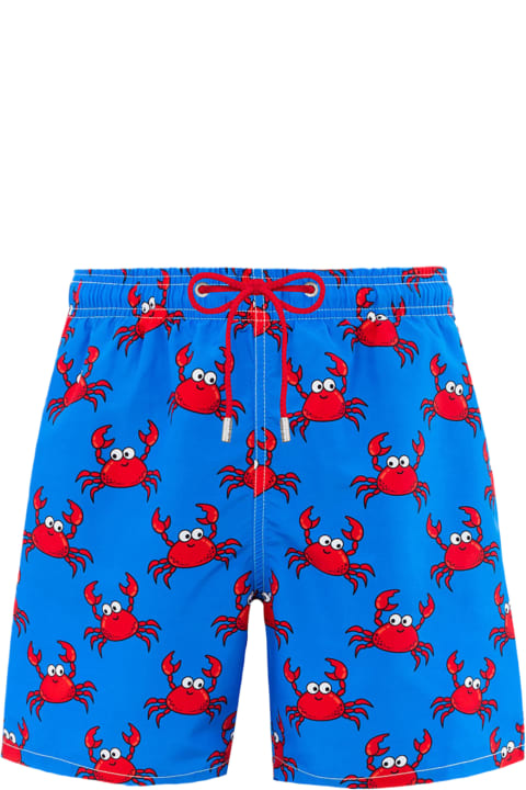 Homeware MC2 Saint Barth Man Mid-length Gustavia Swim-shorts With Crab Print
