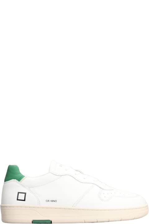D.A.T.E. Sneakers for Men D.A.T.E. Court Mono Sneakers In White Leather