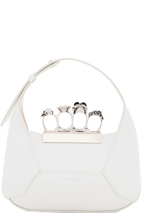 Alexander McQueen Jewelled Hobo Leather Mini Bag | italist
