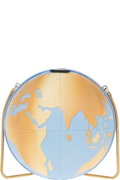 ウィメンズ新着アイテム Moschino World Map Printed Chain-link Shoulder Bag