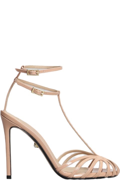 Alevì Shoes for Women Alevì Stella 110 Sandals In Powder Patent Leather