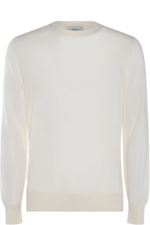 Piacenza Cashmere Sweaters for Men Piacenza Cashmere White Silk Knitwear