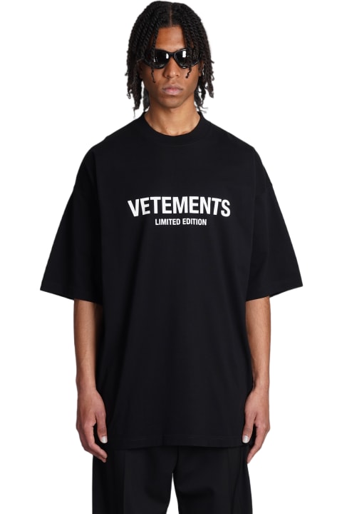 VETEMENTS Men VETEMENTS T-shirt In Black Cotton