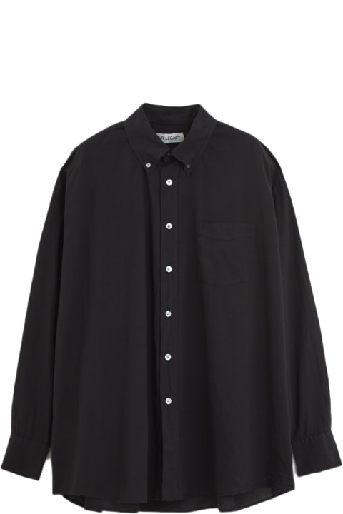 トップス OUR LEGACY Borrowed BD Shirt MR192BB Our Legacy Borrowed BD Shirt Black Voile