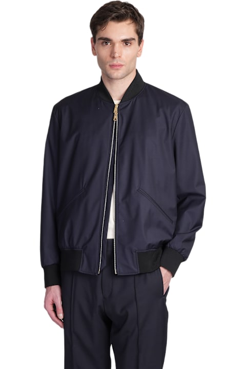 Paul Smith Coats & Jackets for Men Paul Smith Bomber In Blue Wool