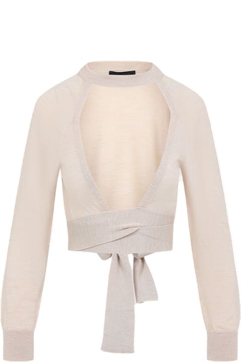 Simone Rocha for Women Simone Rocha Cropped Cut Out Window Jumper