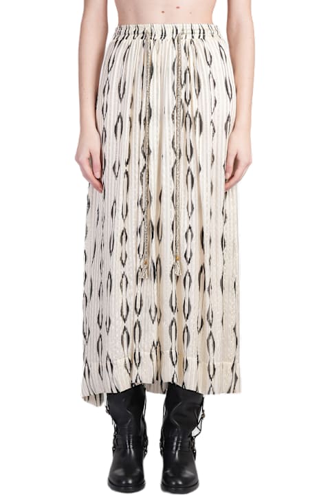 ウィメンズ Isabel Marantのスカート Isabel Marant Samila Skirt In Beige Silk