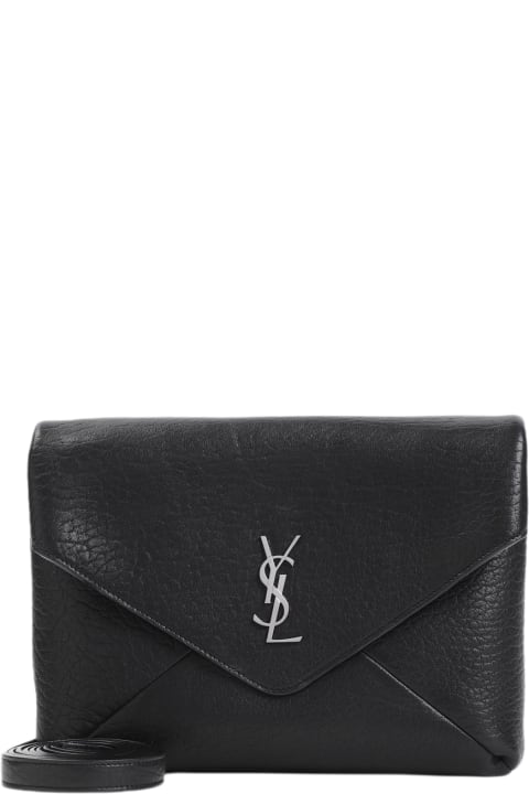 Saint Laurent Luggage for Men Saint Laurent Ysl Large Pouch On Strap