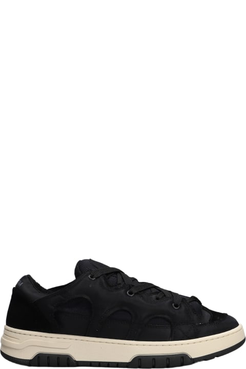 Paura for Men Paura Santha 1 Sneakers In Black Suede And Fabric