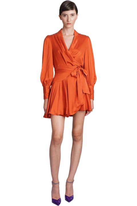 Zimmermann Jumpsuits for Women Zimmermann Dress In Orange Silk