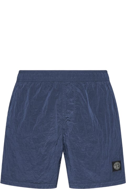 Stone Island Pants for Men Stone Island Logo-patch Swim Shorts