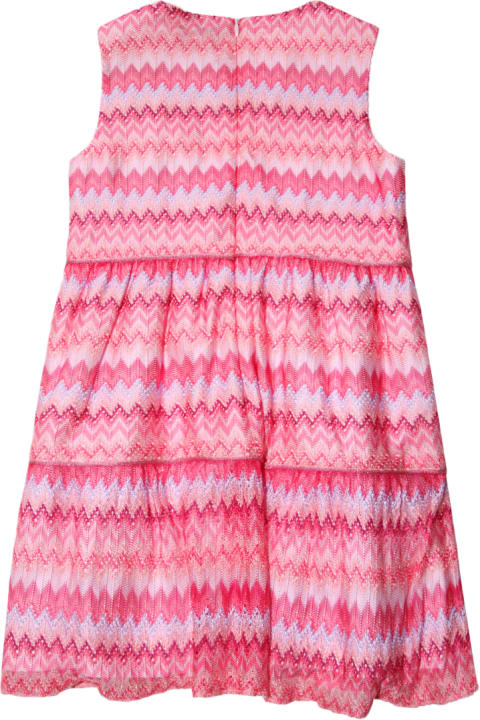 Missoni Jumpsuits for Girls Missoni Pink Viscose Zig Zag Dress